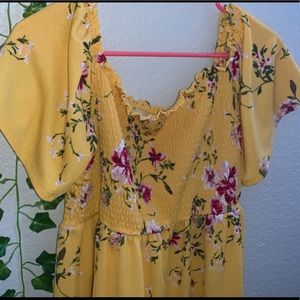 yellow floral dress!